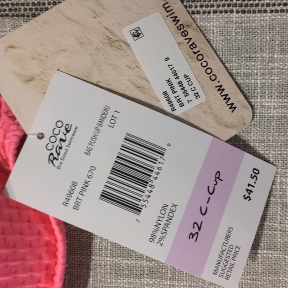 Coco Rave Bandeau Bikini Top 32 C - Picture 6 of 9